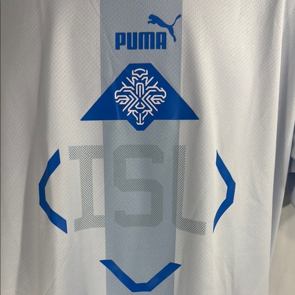 PUMA MEN'S AWAY ICELAND NATIONAL TEAM JERSEY SIZE LARGE NWT - Picture 4 of 10